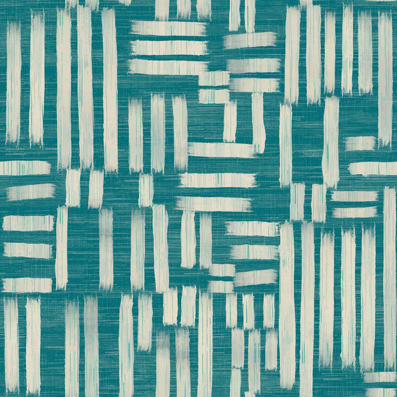 REV50143W Interlace Teal Wallpaper by Ohpopsi