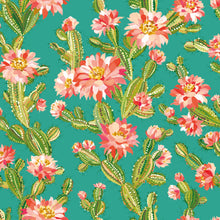 REV50157W Cactus Bloom Jade Twist Wallpaper by Ohpopsi