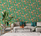 REV50157W Cactus Bloom Jade Twist Wallpaper by Ohpopsi