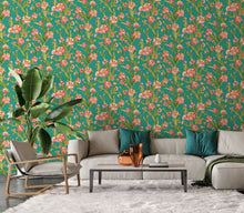 REV50157W Cactus Bloom Jade Twist Wallpaper by Ohpopsi