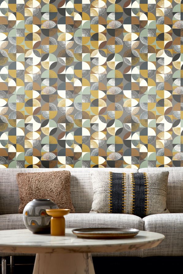 GRA50128W Orb Caramel Wallpaper by Ohpopsi