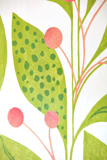 GRA50135W Berry Dot Pear & Peach Wallpaper by Ohpopsi