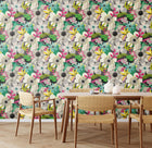 CEP50101W Floral Riot Chalk & Carbon Wallpaper by Ohpopsi