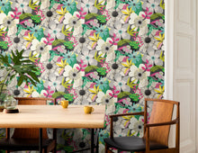 CEP50101W Floral Riot Chalk & Carbon Wallpaper by Ohpopsi
