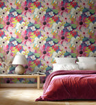 CEP50106W Floral Riot Raspberry Wallpaper by Ohpopsi