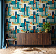 CEP50131W Blocs Ocean Wallpaper by Ohpopsi