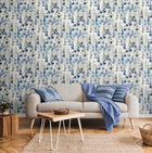 JRD50124W Blossom Blue Natural Wallpaper by Ohpopsi