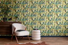 JRD50126W Blossom Royal Mustard Wallpaper by Ohpopsi