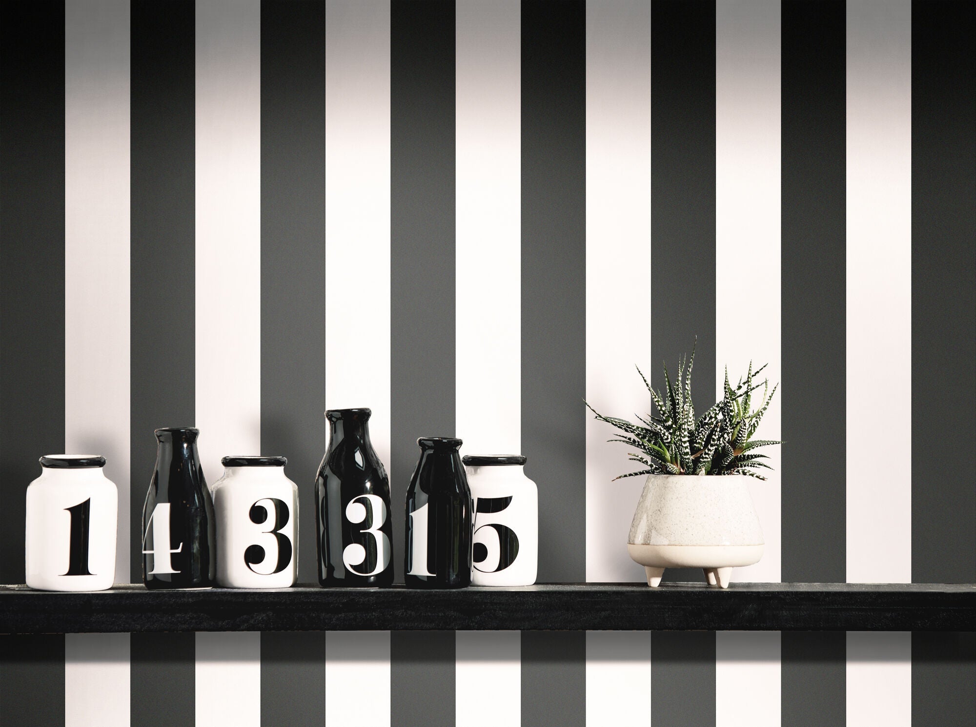 LBK50123W Bloc Stripe Midnight Wallpaper by Ohpopsi
