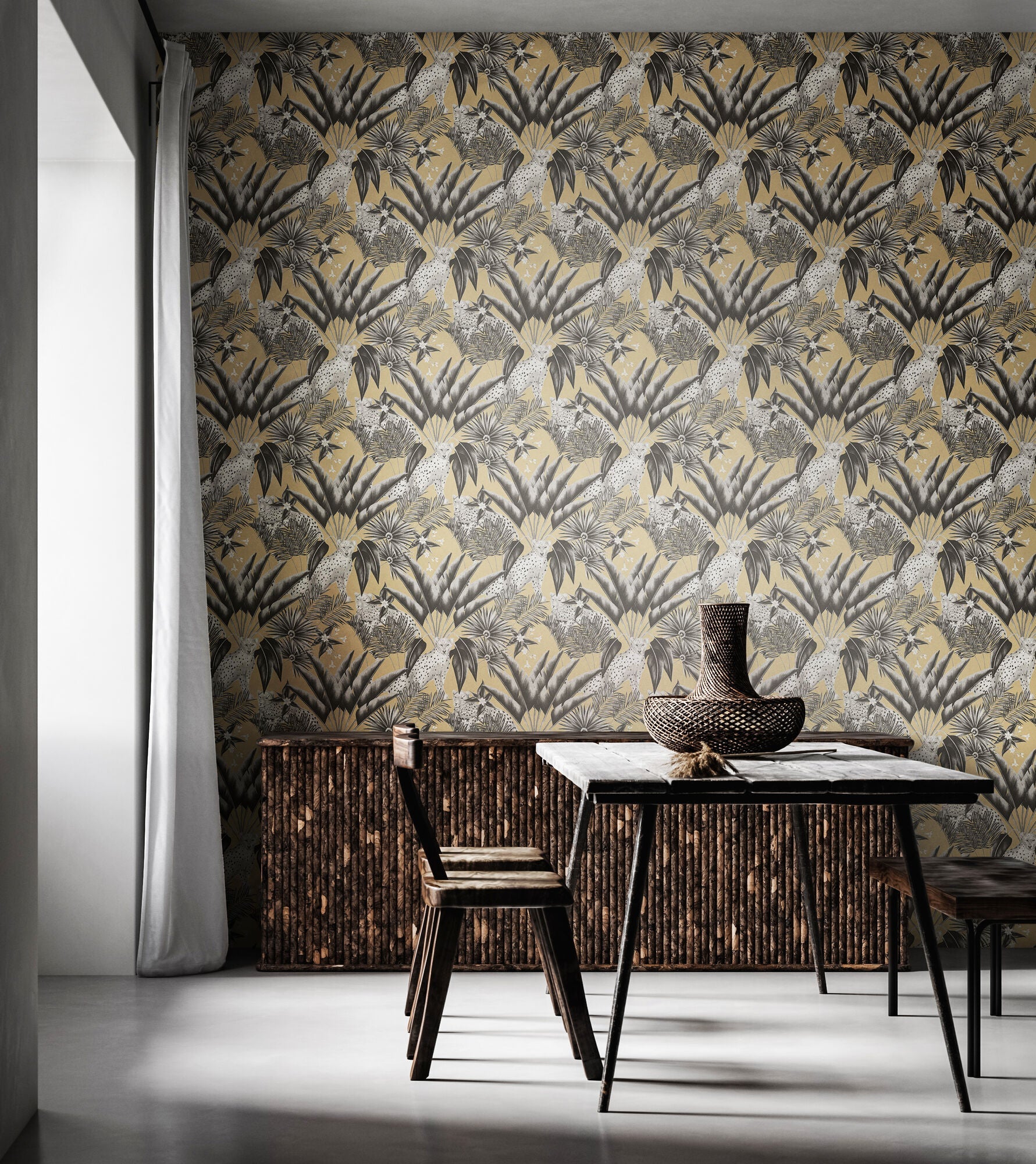 LBK50126W Jungle Cheetah Toffee Wallpaper by Ohpopsi