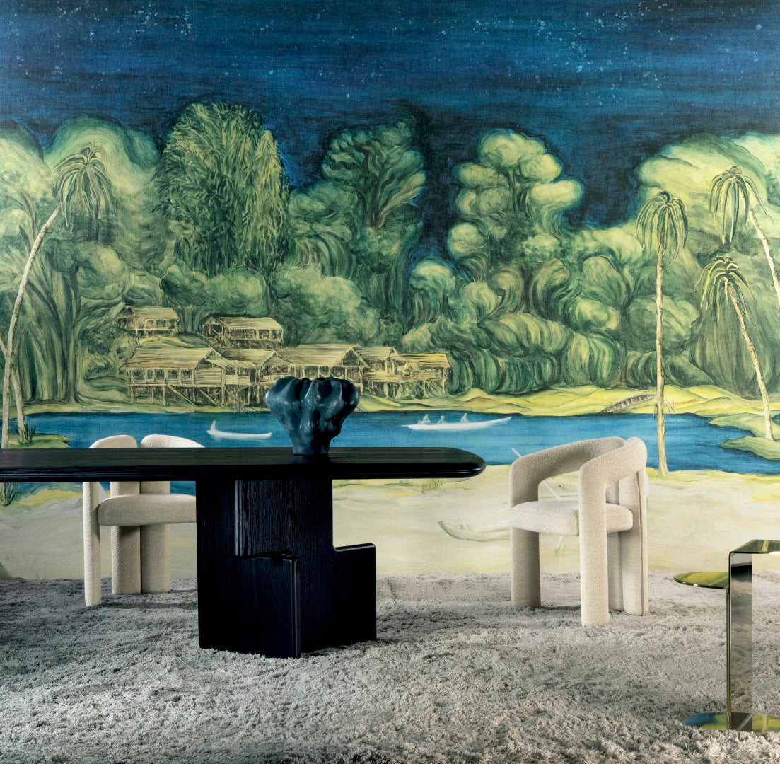 Riva Blue Sunset Ombre Mural by Arte