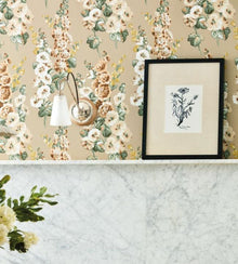 Hollyhocks One Sixty Wallpaper By Sanderson
