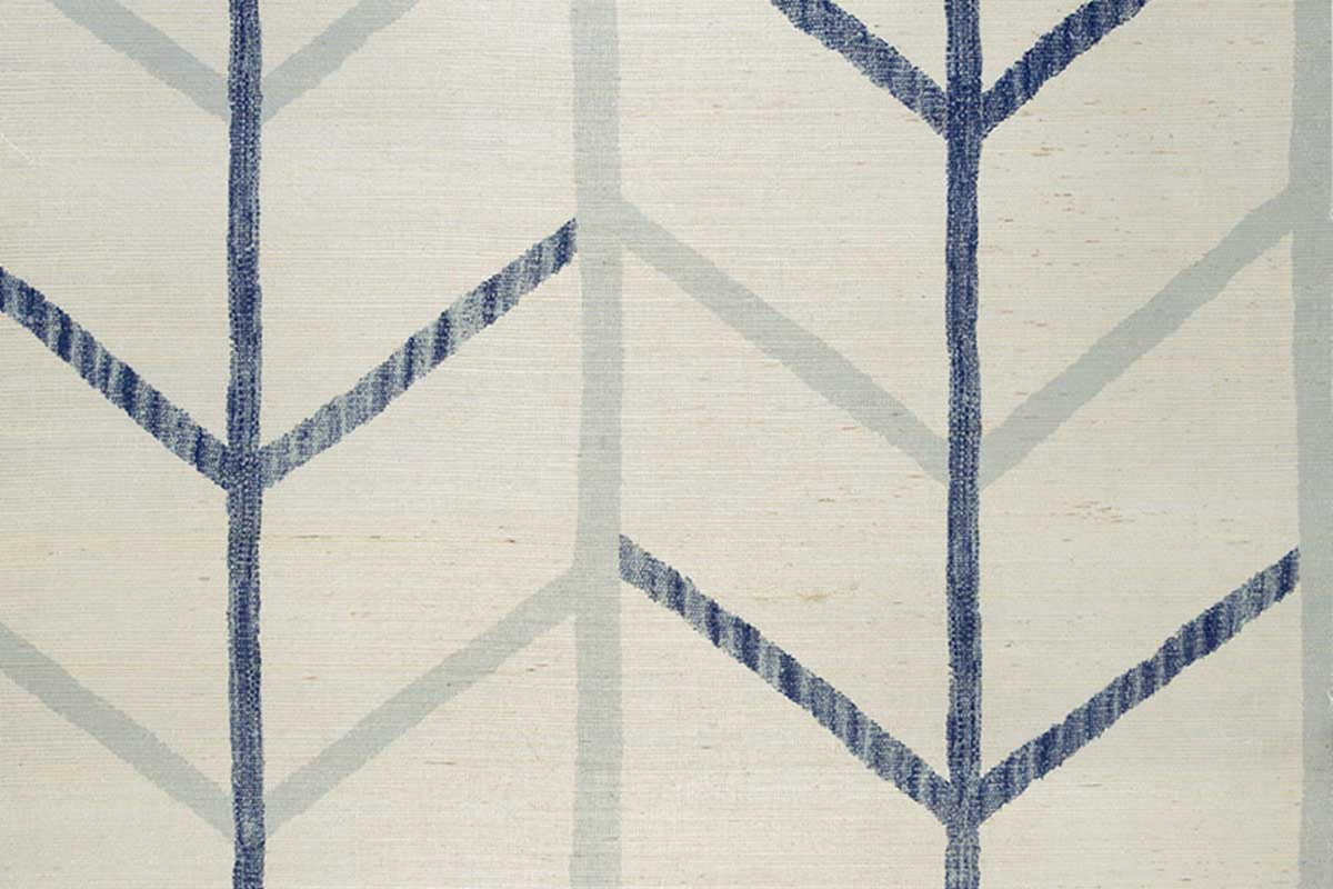 One Way Raffia Cobalt Wallpaper by Christopher Farr Cloth
