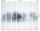 MUR439L Winter Trees Black & White Mural Large by Origin Murals
