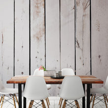 MUR440M Limewash Wood White Mural Medium by Origin Murals