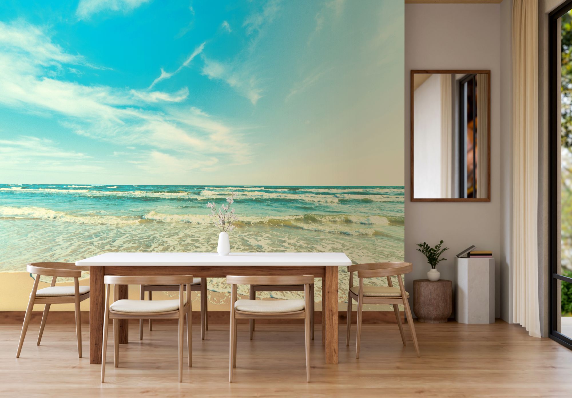 MUR445M Seashore Blue Mural Medium by Origin Murals