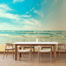 MUR445M Seashore Blue Mural Medium by Origin Murals