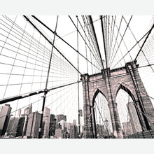 MUR446L Brooklyn Bridge Black & White Mural Large by Origin Murals