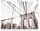 MUR446L Brooklyn Bridge Black & White Mural Large by Origin Murals