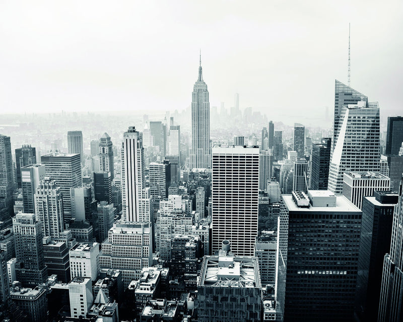MUR447L Empire State Black & White Mural Large by Origin Murals