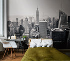 MUR447M Empire State Black & White Mural Medium by Origin Murals