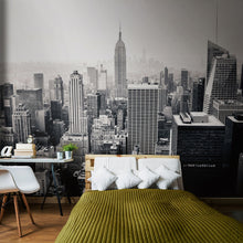 MUR447M Empire State Black & White Mural Medium by Origin Murals