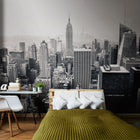 MUR447M Empire State Black & White Mural Medium by Origin Murals