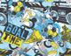 Games Splash Blue And Lime Mural (Large) by Origin Murals