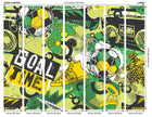 MUR418L Games Splash Green Mix Mural Large by Origin Murals