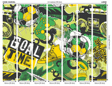 MUR418L Games Splash Green Mix Mural Large by Origin Murals