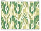 MUR419L Watercolour Ikat Forest Green Mural Large by Origin Murals
