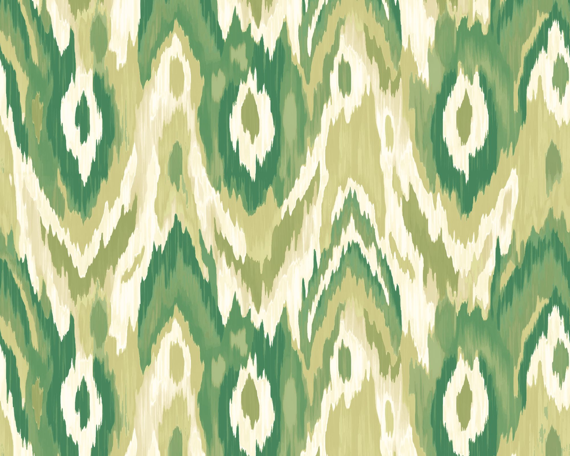MUR419L Watercolour Ikat Forest Green Mural Large by Origin Murals