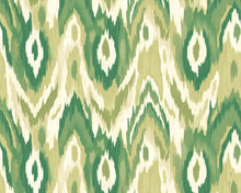 MUR419M Watercolour Ikat Forest Green Mural Medium by Origin Murals