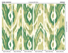 MUR419M Watercolour Ikat Forest Green Mural Medium by Origin Murals