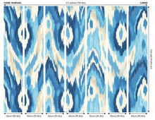 MUR420L Watercolour Ikat Inky Blue Mural Large by Origin Murals
