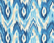 MUR420M Watercolour Ikat Inky Blue Mural Medium by Origin Murals