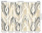 MUR421M Watercolour Ikat Stone And Linen Mural Medium by Origin Murals