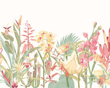 MUR422M Tropical Foliage Dusky Coral Mural Medium by Origin Murals