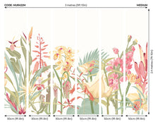 MUR422M Tropical Foliage Dusky Coral Mural Medium by Origin Murals