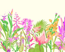 MUR423M Tropical Foliage Rose Pink Mural Medium by Origin Murals