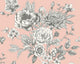 Large Rose Toile Blush Mural (Medium) by Origin Murals