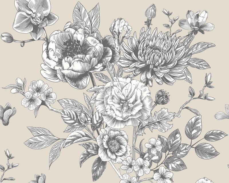 MUR427L Large Rose Toile Stone Mural Large by Origin Murals