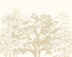 MUR431L Etched Trees Parchment Mural Large by Origin Murals