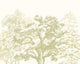 Etched Trees Apple Green Mural (Medium) by Origin Murals