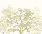 MUR432L Etched Trees Apple Green Mural Large by Origin Murals