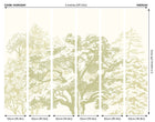 MUR432M Etched Trees Apple Green Mural Medium by Origin Murals