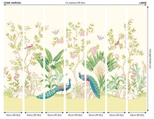 MUR435L Peacock Garden Apple And Rose Mural Large by Origin Murals