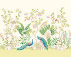 MUR435M Peacock Garden Apple And Rose Mural Medium by Origin Murals