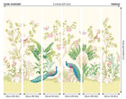 MUR435M Peacock Garden Apple And Rose Mural Medium by Origin Murals