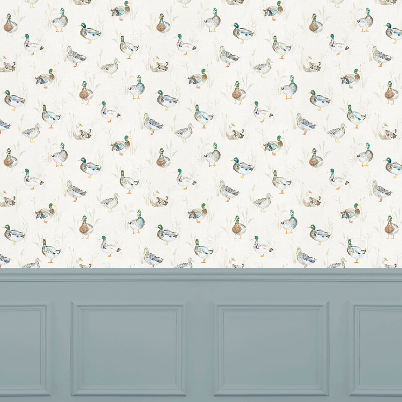 Paddling Ducks Cream Wallpaper by Voyage Maison | PADDLIN/WPO/CRE